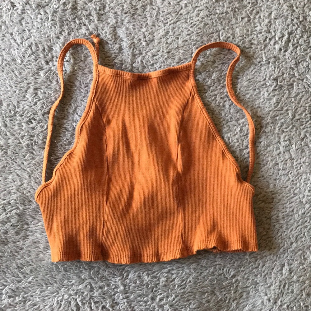 Cross back halter top